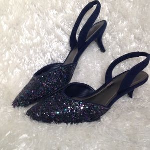 sparkly sling back shoes